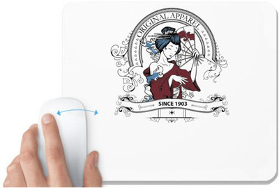UDNAG White Mousepad 'Apparel | Queen' for Computer / PC / Laptop [230 x 200 x 5mm] Mousepad(White)