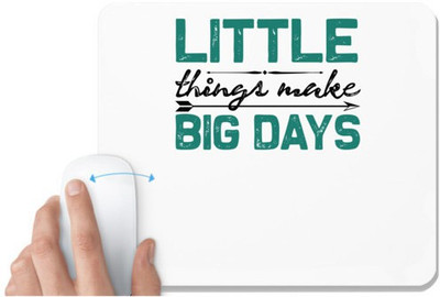 UDNAG White Mousepad 'Little' for Computer / PC / Laptop [230 x 200 x 5mm] Non Slip Base Mousepad(White)