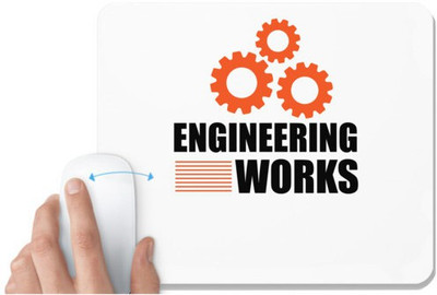 UDNAG White Mousepad 'Engineer | Engineering Works' for Computer / PC / Laptop [230 x 200 x 5mm] Mousepad(White)