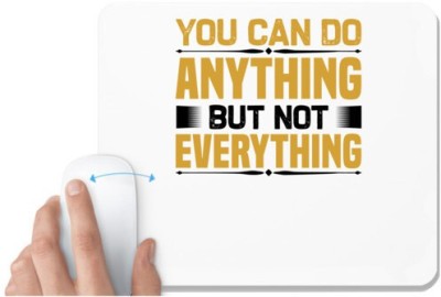 UDNAG White Mousepad 'You can do' for Computer / PC / Laptop [230 x 200 x 5mm] Mousepad(White)
