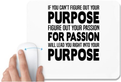 UDNAG White Mousepad 'Nurse | Passion leads to purpose' for Computer / PC / Laptop [230 x 200 x 5mm] Mousepad(White)