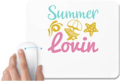 UDNAG White Mousepad 'Summer | SUMMER LOVIN' for Computer / PC / Laptop [230 x 200 x 5mm] Mousepad(White)