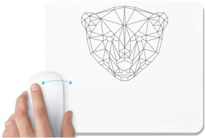 UDNAG White Mousepad 'Geometry | Polar Bear Geometry' for Computer / PC / Laptop [230 x 200 x 5mm] Mousepad(White)