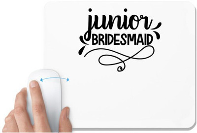 UDNAG White Mousepad 'junior | Junior' for Computer / PC / Laptop [230 x 200 x 5mm] Mousepad(White)