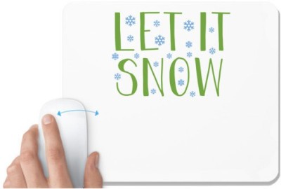 UDNAG White Mousepad 'Snow | let snow' for Computer / PC / Laptop [230 x 200 x 5mm] Mousepad(White)