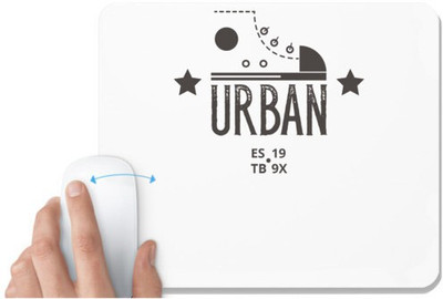 UDNAG White Mousepad 'Urban' for Computer / PC / Laptop [230 x 200 x 5mm] Non Slip Base Mousepad(White)