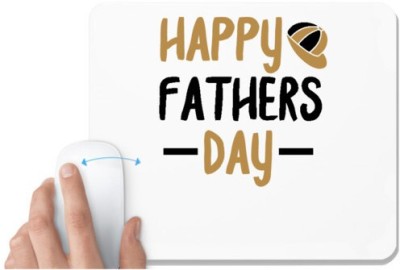 UDNAG White Mousepad 'Father | Happy fathers day' for Computer / PC / Laptop [230 x 200 x 5mm] Mousepad(White)