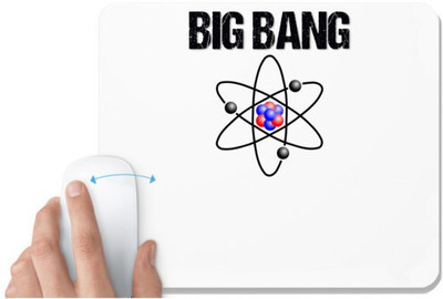 UDNAG White Mousepad 'Element | Big Bang' for Computer / PC / Laptop [230 x 200 x 5mm] Non Slip Base Mousepad(White)
