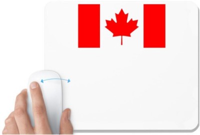 UDNAG White Mousepad 'Flag | Canadian Flag' for Computer / PC / Laptop [230 x 200 x 5mm] Mousepad(White)