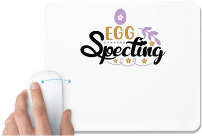UDNAG White Mousepad 'Easter | egg specting easter' for Computer / PC / Laptop [230 x 200 x 5mm] Non Slip Base Mousepad(White)