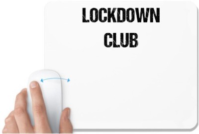 UDNAG White Mousepad 'Corona | Lockdown Club' for Computer / PC / Laptop [230 x 200 x 5mm] Mousepad(White)