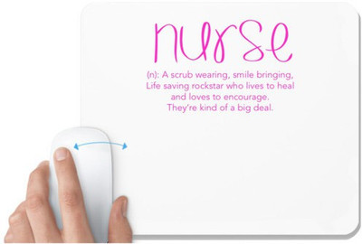 UDNAG White Mousepad 'Nurse' for Computer / PC / Laptop [230 x 200 x 5mm] Mousepad(White)