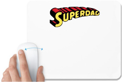 UDNAG White Mousepad 'Father | Super Dad' for Computer / PC / Laptop [230 x 200 x 5mm] Mousepad(White)