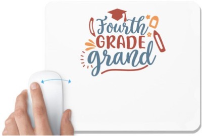 UDNAG White Mousepad 'School | fourth grade grand' for Computer / PC / Laptop [230 x 200 x 5mm] Mousepad(White)