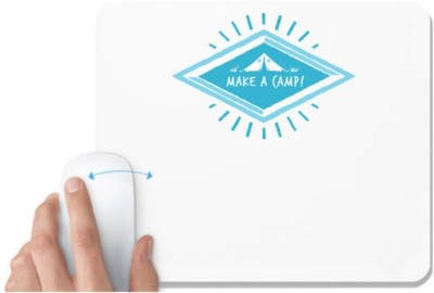 UDNAG White Mousepad 'Make a camp' for Computer / PC / Laptop [230 x 200 x 5mm] Mousepad(White)
