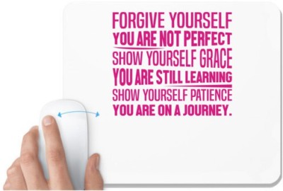 UDNAG White Mousepad 'Nurse | Not perfect grace still learning patience journey' for Computer / PC / Laptop [230 x 200 x 5mm] Mousepad(White)