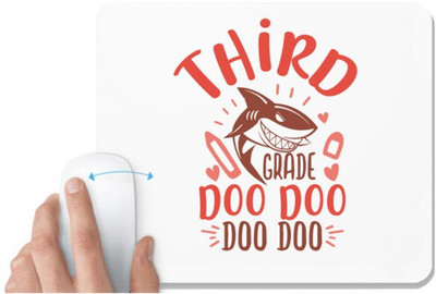 UDNAG White Mousepad 'School Teacher | 3rd grade doo doo' for Computer / PC / Laptop [230 x 200 x 5mm] Mousepad(White)