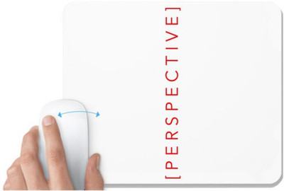 UDNAG White Mousepad 'Perspective' for Computer / PC / Laptop [230 x 200 x 5mm] Non Slip Base Mousepad(White)