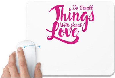 UDNAG White Mousepad 'Nurse | Things with great love' for Computer / PC / Laptop [230 x 200 x 5mm] Non Slip Base Mousepad(White)