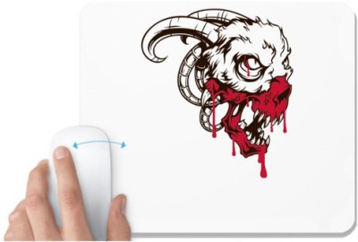 UDNAG White Mousepad 'Death | Blood and death' for Computer / PC / Laptop [230 x 200 x 5mm] Mousepad(White)