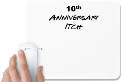 UDNAG White Mousepad '10th Anniversary' for Computer / PC / Laptop [230 x 200 x 5mm] Non Slip Base Mousepad(White)