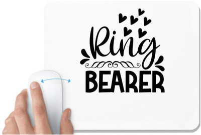 UDNAG White Mousepad 'Ring bearerr' for Computer / PC / Laptop [230 x 200 x 5mm] Non Slip Base Mousepad(White)