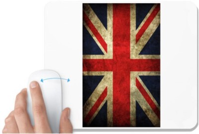 UDNAG White Mousepad 'Flag | Union Jack' for Computer / PC / Laptop [230 x 200 x 5mm] Mousepad(White)