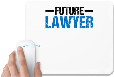 UDNAG White Mousepad 'Lawyer | Future Lawyer' for Computer / PC / Laptop [230 x 200 x 5mm] Non Slip Base Mousepad(White)