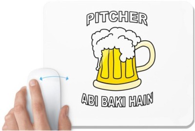 UDNAG White Mousepad 'Dialogue | Pitcher abhi baki hai' for Computer / PC / Laptop [230 x 200 x 5mm] Mousepad(White)