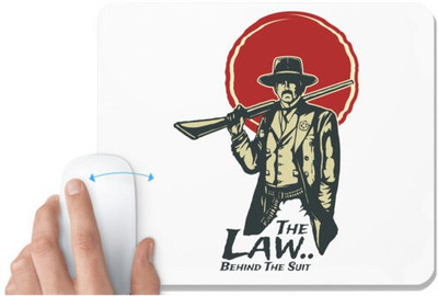 UDNAG White Mousepad 'Wild wild west | the law behind the suit' for Computer / PC / Laptop [230 x 200 x 5mm] Mousepad(White)