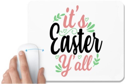 UDNAG White Mousepad 'Easter | it's easter y'all' for Computer / PC / Laptop [230 x 200 x 5mm] Mousepad(White)