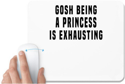 UDNAG White Mousepad 'Prinncess | Gosh being' for Computer / PC / Laptop [230 x 200 x 5mm] Non Slip Base Mousepad(White)