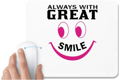 UDNAG White Mousepad 'Nurse | Always with great smile' for Computer / PC / Laptop [230 x 200 x 5mm] Non Slip Base Mousepad(White)