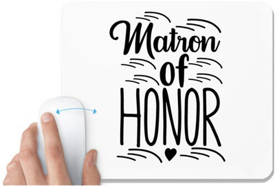 UDNAG White Mousepad 'Honour | Mother of Honour1' for Computer / PC / Laptop [230 x 200 x 5mm] Mousepad(White)