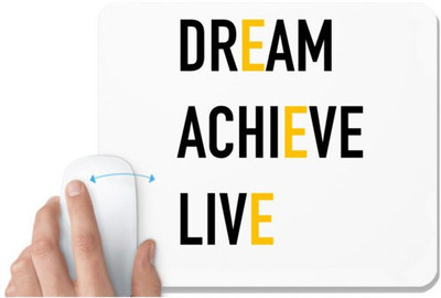 UDNAG White Mousepad 'Dream achive Live' for Computer / PC / Laptop [230 x 200 x 5mm] Mousepad(White)