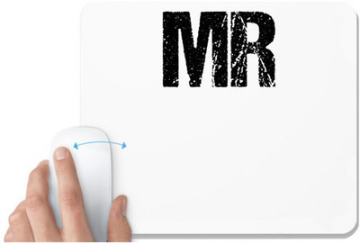 UDNAG White Mousepad 'Mr' for Computer / PC / Laptop [230 x 200 x 5mm] Non Slip Base Mousepad(White)