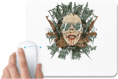 UDNAG White Mousepad 'Death | Propaganda death blood and guns' for Computer / PC / Laptop [230 x 200 x 5mm] Mousepad(White)