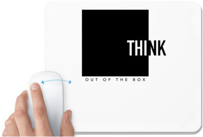 UDNAG White Mousepad 'Think out of the box' for Computer / PC / Laptop [230 x 200 x 5mm] Mousepad(White)