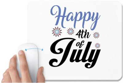 UDNAG White Mousepad 'American Day | 4th july' for Computer / PC / Laptop [230 x 200 x 5mm] Mousepad(White)