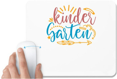 UDNAG White Mousepad 'kinder garten' for Computer / PC / Laptop [230 x 200 x 5mm] Non Slip Base Mousepad(White)