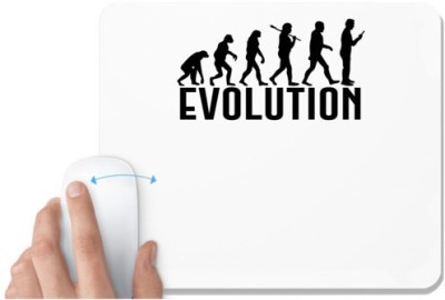 UDNAG White Mousepad 'Evolution | evolution' for Computer / PC / Laptop [230 x 200 x 5mm] Mousepad(White)