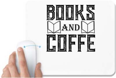 UDNAG White Mousepad 'Coffee | books and coffe' for Computer / PC / Laptop [230 x 200 x 5mm] Mousepad(White)