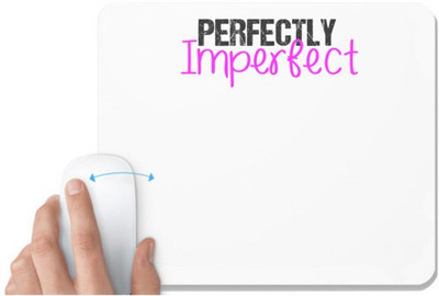 UDNAG White Mousepad 'Perfectly imperfect' for Computer / PC / Laptop [230 x 200 x 5mm] Non Slip Base Mousepad(White)