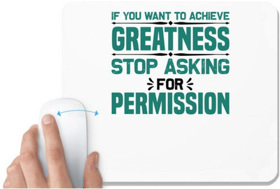 UDNAG White Mousepad 'greatness | If you want' for Computer / PC / Laptop [230 x 200 x 5mm] Mousepad(White)