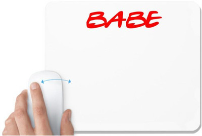 UDNAG White Mousepad 'Couple | Babe' for Computer / PC / Laptop [230 x 200 x 5mm] Mousepad(White)