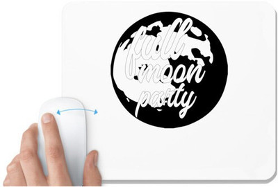 UDNAG White Mousepad 'party | full moon party' for Computer / PC / Laptop [230 x 200 x 5mm] Mousepad(White)