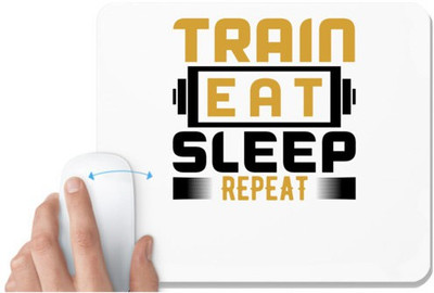 UDNAG White Mousepad 'Life cycle | Train eat' for Computer / PC / Laptop [230 x 200 x 5mm] Mousepad(White)
