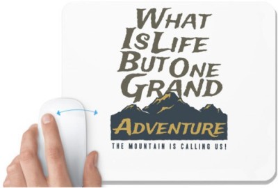 UDNAG White Mousepad 'Mountain and adventure | Mountain and adventure' for Computer / PC / Laptop [230 x 200 x 5mm] Mousepad(White)