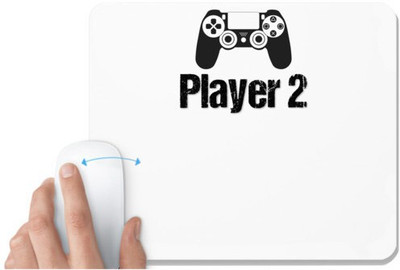 UDNAG White Mousepad 'Player | Player 2' for Computer / PC / Laptop [230 x 200 x 5mm] Mousepad(White)