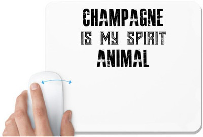 UDNAG White Mousepad 'Animal | CHAMPAGNE' for Computer / PC / Laptop [230 x 200 x 5mm] Non Slip Base Mousepad(White)